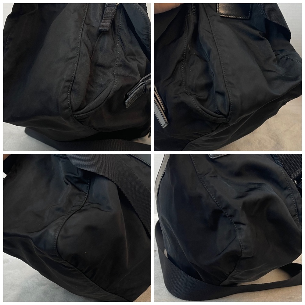 PRADA Vela Sport Tessuto Nylon Leather Shoulder Cross Body Bag Black - Picture 8 of 13